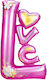Buchstaben Folie Jumbo Lila 110cm