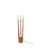 Opviq Minimalist Floor Lamp H135xL17cm with Socket for E27 Bulb Brown