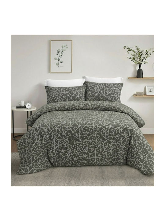 Olia Home Σετ Σεντόνια Μονά με Λάστιχο 100x205+30εκ. Πράσινο (3τμχ)