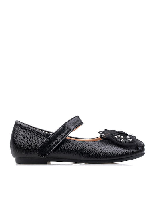 Fshoes Παιδικές Μπαλαρίνες με Σκρατς Μαύρες