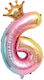 Număr 6 Folie Jumbo Transparent 80 cm