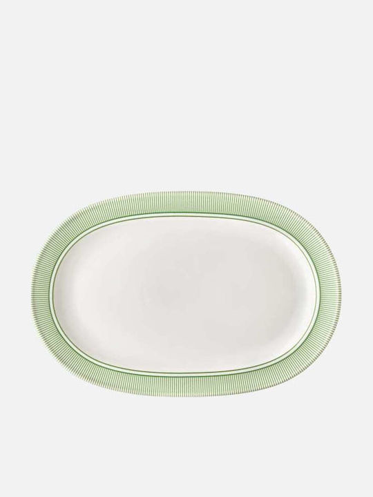 Schonwald Schonwald Servierplatte Oval aus Porzellan Grüne 33x23cm