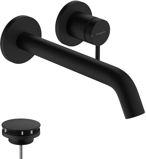 Hansgrohe Elektrisches Gitarre & Mundstück-Set Eingebaute Wasserhähne für Waschbecken Schwarz