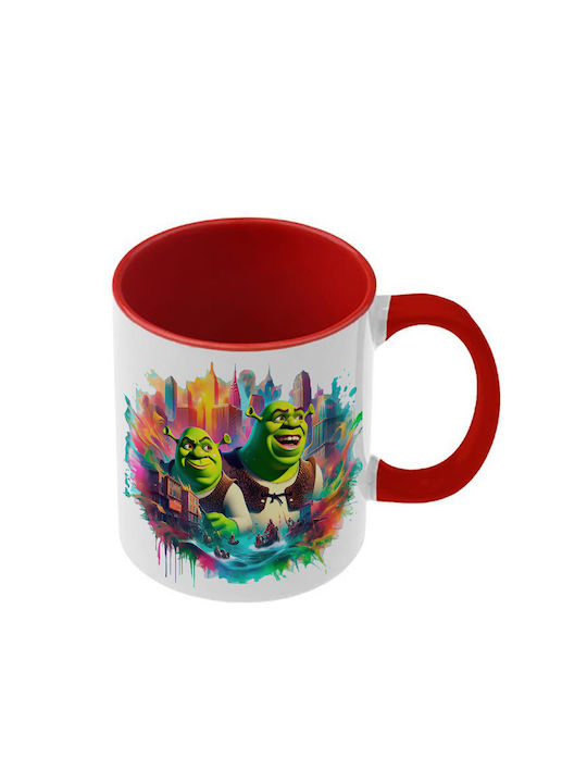 Shrek Tasse Rote Griff Innen