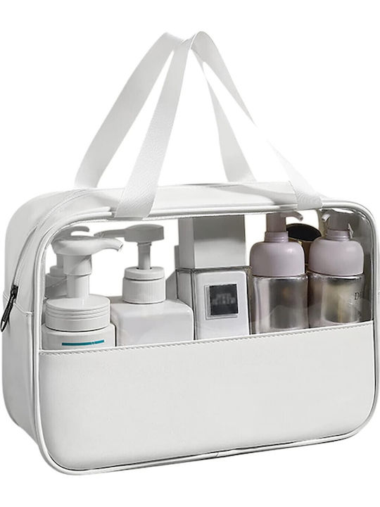 Geantă Cosmetică Alista Home Organizare Călătorie Material Textil Pvc Rezistentă La Apă Portabilă 30x12x21 Cm Albă Geantă Cosmetică Alista Home Organizare Călătorie Material Textil Pvc Rezistentă La Apă Portabilă 30x12x21 Cm Albă