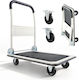 Vevor Collapsible Transport Trolley Capacity 149.69 Kg Truck Platform Swivel Wheels Transport Trolley Flat Platform Space Saving Push Handle Easy Storage 735 X 480 X 825 Mm