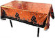 Husă De Masă Alista Home Cu Folie Tematică Halloween Casă Bântuită 137 X 274 Cm Portocalie