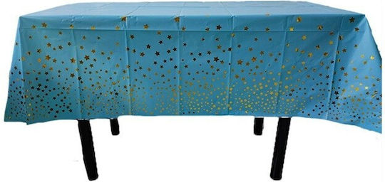 Husă De Masă Alista Home Folie Stele Aurii Imprimat Rezistentă La Apă 137 X 183 Cm Albastră