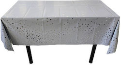 Tablecloth Alista Home Foil Golden Stars Print Waterproof 137 X 183 Cm White