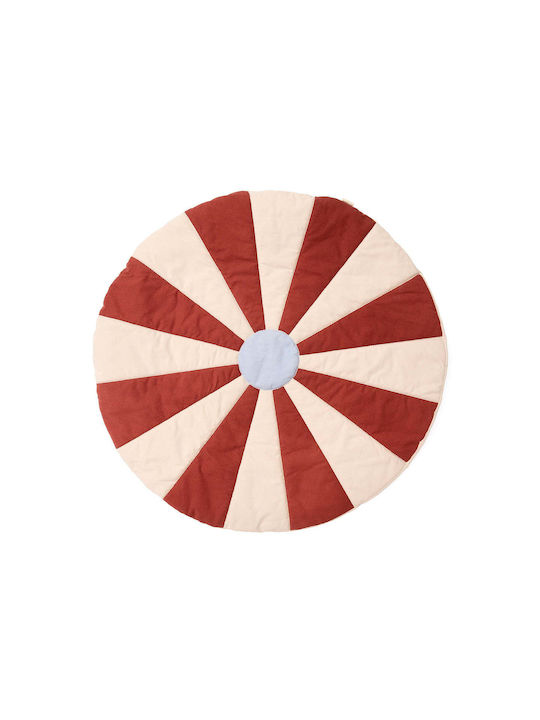 Kids Concept Παιδικό Χαλί Κόκκινο 112x112cm Πάχους 20mm