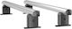 Menabo Car Roof Bars Aluminum 125cm for Nissan NV250 Set with Roof Rack Legs Silver