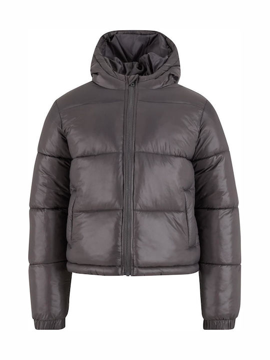 Kids Quilted Long Coat with Hood Magnet