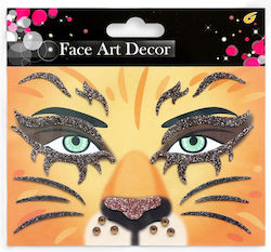 Autocolant Temporar Pentru Față Alista Home Machiaj Artă Pe Față Halloween Teatru Model Leu Portocaliu Autocolant Temporar Pentru Față Alista Home Machiaj Artă Pe Față Halloween Teatru Model Leu Portocaliu