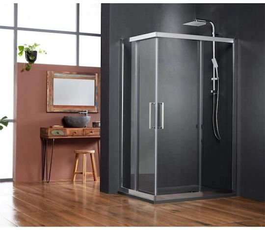 Tema Cabină Duș cu Ușă Glisantă 120x72x185cm Sticlă Transparentă Crom