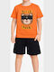 Kinderbekleidungssets Sommer 2 Stück Orange