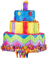 Pinata Tort De Ziua De Naștere Petrecere Alista Home Din Hârtie Carton Pinata De Petrecere 32 X 28 X 28 Cm Multicoloră