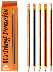 Set 12 Black Pencils Alista Home Hb School Eraser Orange-black Model 19 Cm