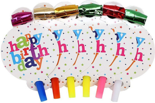 Set 6 Blowers Alista Home Happy Birthday Collection 19 X 11 Cm Made Cardboard Plastic Paper Multicolor
