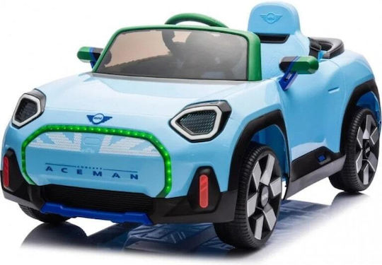 Mini Cooper Aceman Едноместна с Дистанционно Управление Лицензиран 12 Волта Синя за 2+ Години