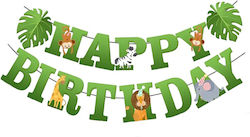 Geburtstag Banner 100x200 Cm Alista Home Inklusive Fadenrolle Dschungel Thema Grüne