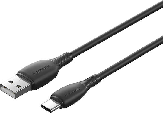 Vention Male USB 2.0 Cable USB-C male - USB-A 18W Μαύρο 0.25m CTWBC
