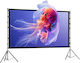 Homcom Οθόνη Προβολέα 100" 16:9 Hd 4k/8k Γωνία Θέασης 160° Διπλής Όψης Πτυσσόμενο Τρίποδη Λευκό 001-026v00bk