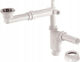 Akces-Med Sink Siphon with Overflow Gray