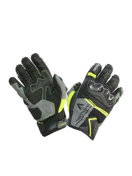 Adrenaline Hexagon Mănuși De Călărie Pentru Bărbați Negru/Gri/Galben Fluorescent