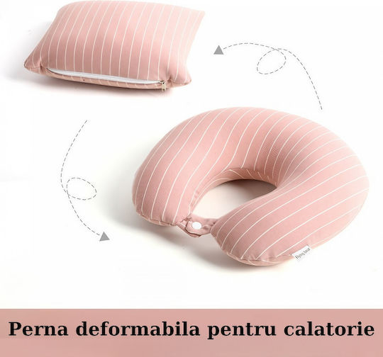 Alista Home Μαξιλαράκι Ταξιδίου Memory Foam Ροζ