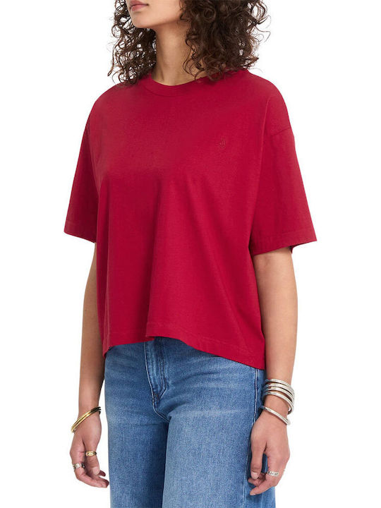 Volcom Stone Blanks Up Damen Bluse Rot