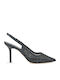 Leather Heels with High Heel Black