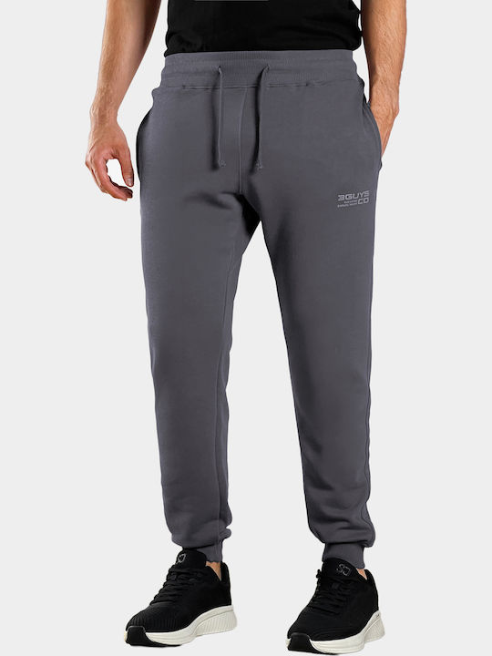 3Guys 3Guys Herren-Sweatpants Blau Dusty