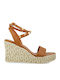 Women's Platforms In Espadrille Style Tabac Brown