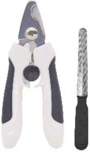 Pet Nail Clipper File Set White Black