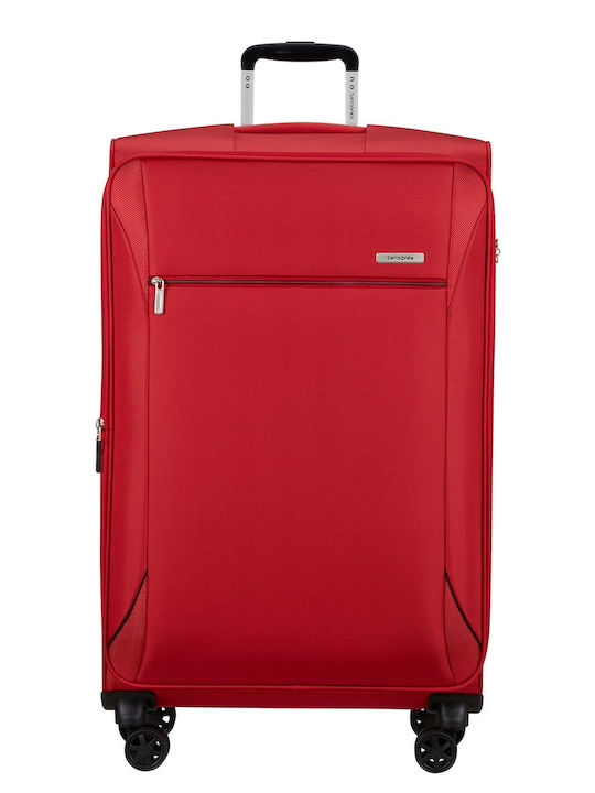Samsonite Base Breeze Μεγάλη Βαλίτσα Ταξιδίου Κόκκινο με 4 Ρόδες