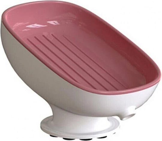 Alista Home Tavă De Săpun Din Plastic Cu Ventuză Roz
