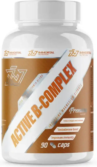 Immortal Nutrition Active B-Complex Vitamin for Energy Immune Support and Nervous System 90 Capsules
