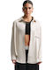 Nsw Offln Long Sleeve Women's Satin Shirt Ecru