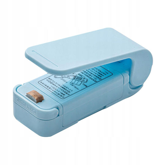Mini Sigilator de Pungi cu Baterie Alista Home Sigilare Termică Spate Magnetic Portabil 9.7x3 Cm Albastru