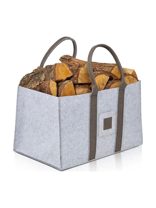 Alista Home Текстилна Кошница За Съхранение На Дърва 50x34x32см Сива Alista Home Текстилна Кошница За Съхранение На Дърва 50x34x32см Сива