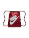 Nike Heritage Drawstring Ανδρική Τσάντα Πλάτης Γυμναστηρίου Κόκκινη