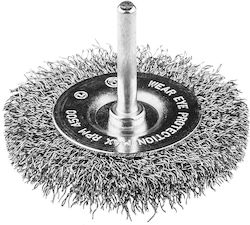 Bohrdrahtbürste Scheibe 50 Mm Geflochtenes Draht Inox 6 Mm Schaft