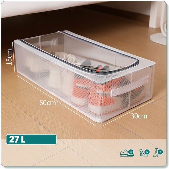 Alista Home Cutie Din Plastic Pentru Depozitarea Pantofilor Gri 60x30x15cm