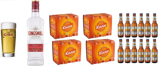 Cisk Getränke/Wein-Kompositionen mit Gläsern 400ml 4567898765434456