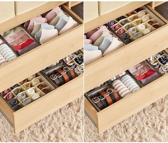 Alista Home Husă De Depozitare Din Plastic Pentru Șosete / Cravate Bej 32x32x10cm