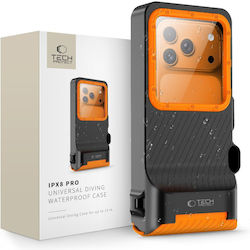 Tech-Protect Ipx8 Pro Universelle Handyhülle Wasserdichtes Gehäuse Schwarz Orange 5906302353156