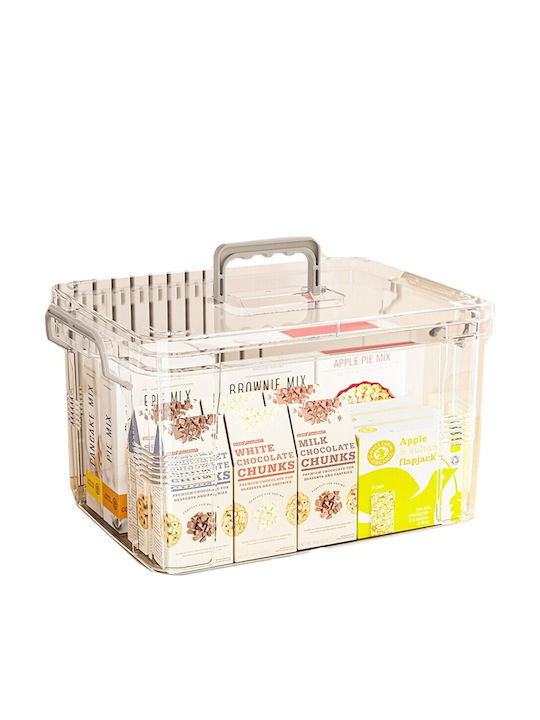 Alista Home Cutie De Depozitare Din Plastic Cu Roți Și Capac Transparent 31.5x23x19cm