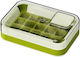 Alista Home Formă Pentru Cuburi de Gheață Cub Plastică cu Capac Verde 136502