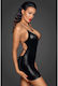 Noir Handmade Mini Powerwetlook Rochie Neagră