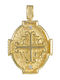 Charm Talisman Constantine with Stones from Gold 9K with Zircon